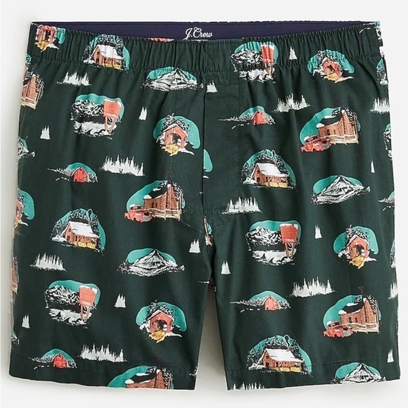 J crew boxers 4” winter cabin green multicolor - Picture 1 of 2